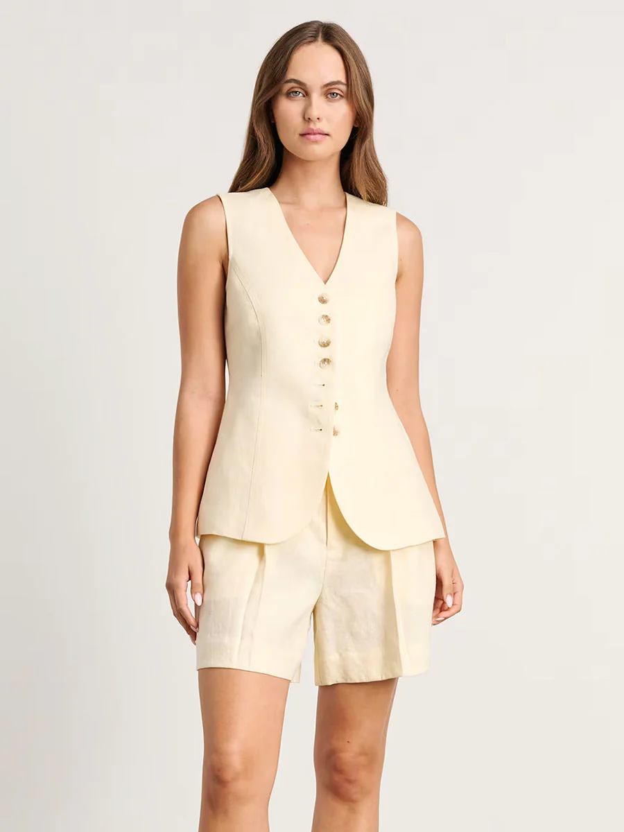 Set féminin lin-look – Parfait pour les journées ensoleillées - Image 2