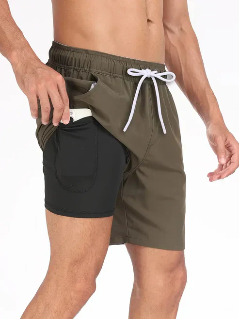Short de bain athlétique à séchage rapide pour hommes - Image 3