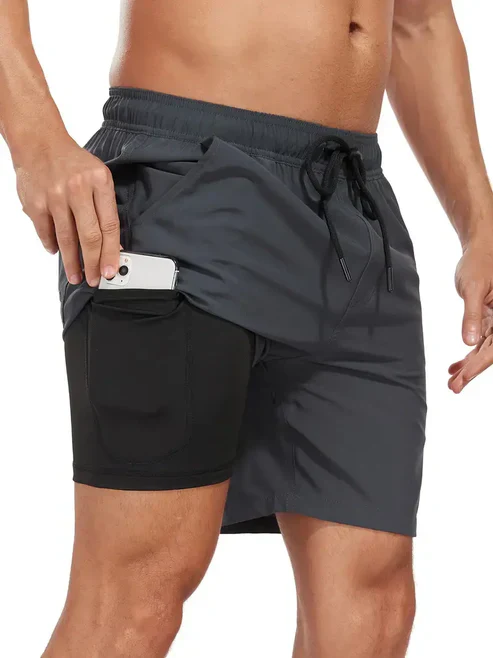 Short de bain athlétique à séchage rapide pour hommes - Image 4
