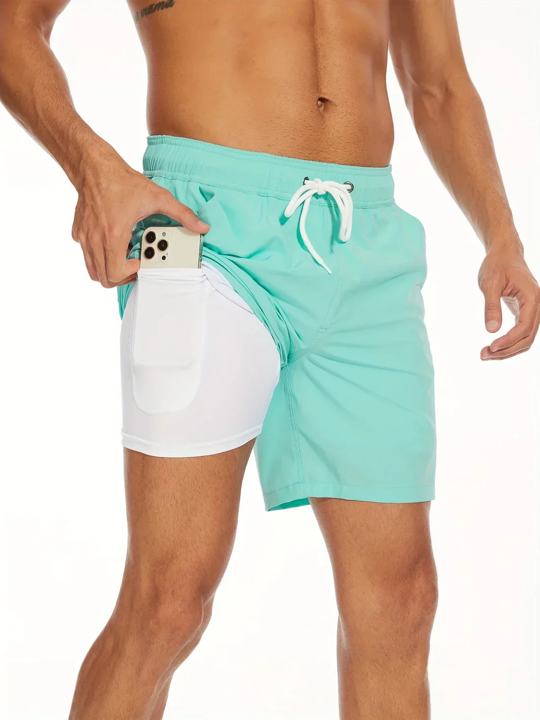 Short de bain athlétique à séchage rapide pour hommes - Image 6