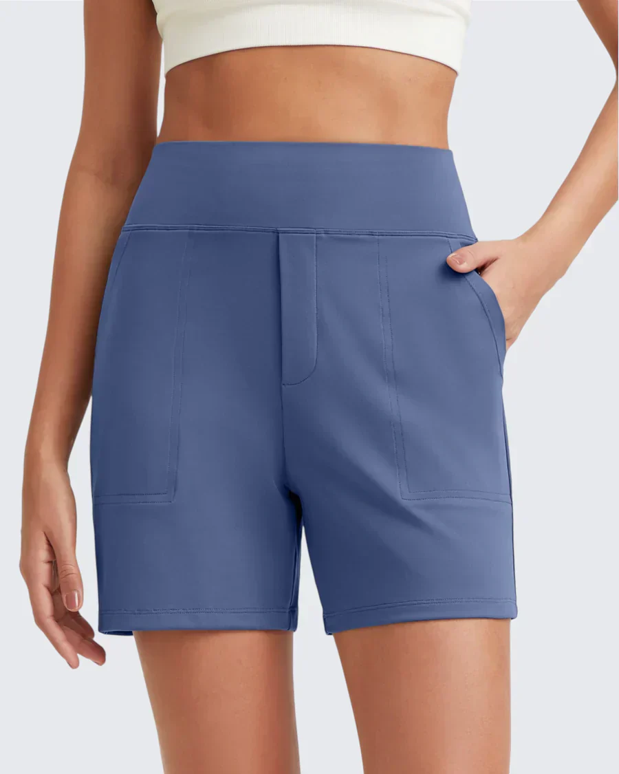 Short femme taille haute a poches profondes - Pratique et estival - Image 9