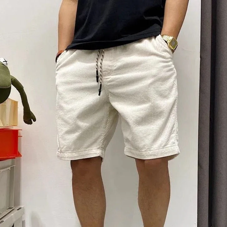 Shorts en Velours Côtelé Homme – Taille Élastique avec Cordon et Ourlets - Image 3