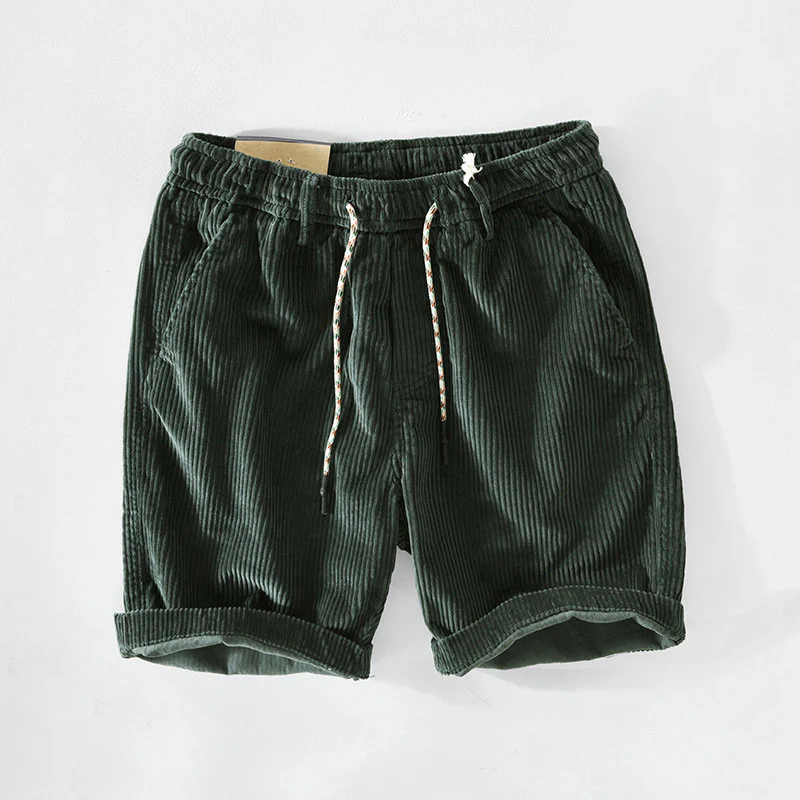 Shorts en Velours Côtelé Homme – Taille Élastique avec Cordon et Ourlets - Image 4