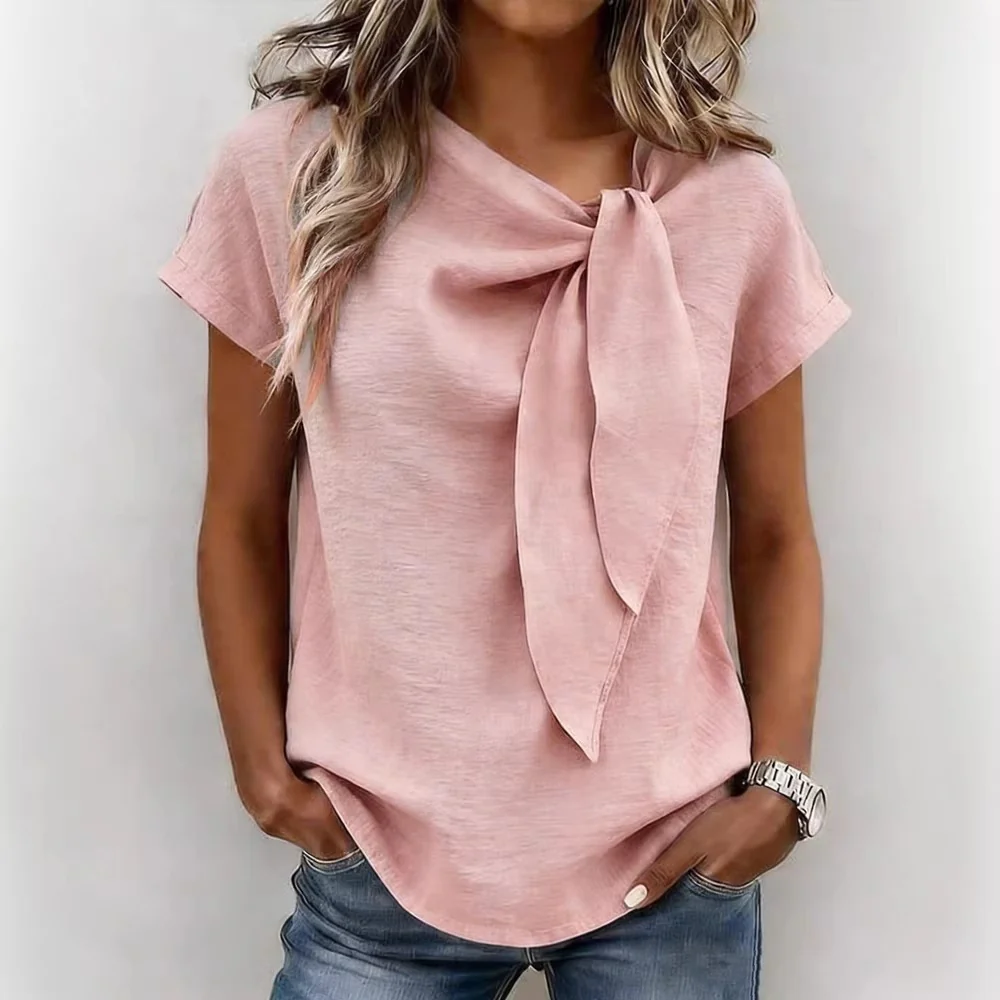 T-shirt femme manches courtes melange coton - Leger et decontracte - Image 13