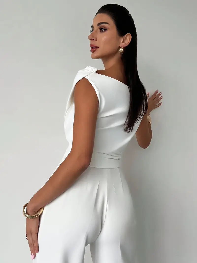 Top à épaules drapées pour femme – Style moderne, élégant et décontracté - Image 7