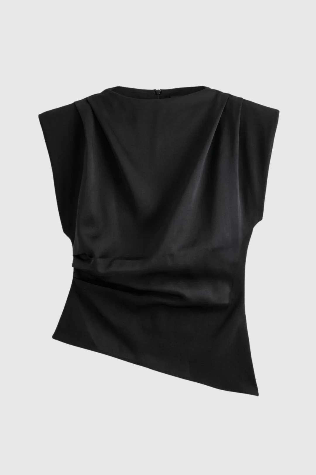 Top femme drape sans manches coupe ajustee - Elegant et raffine - Image 5