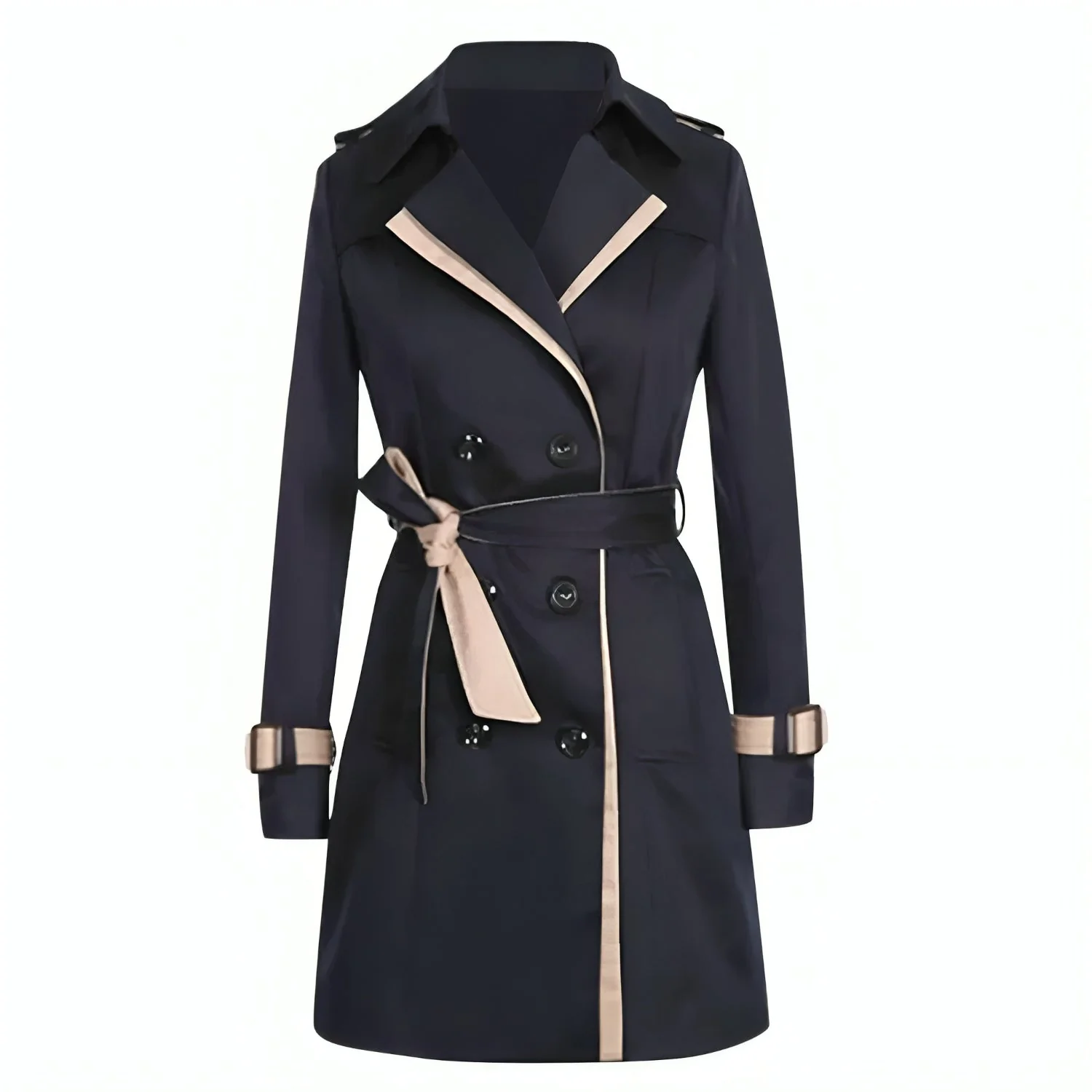 Trench-coat croisé élégant pour femme – Vêtement d'extérieur ajusté - Image 2