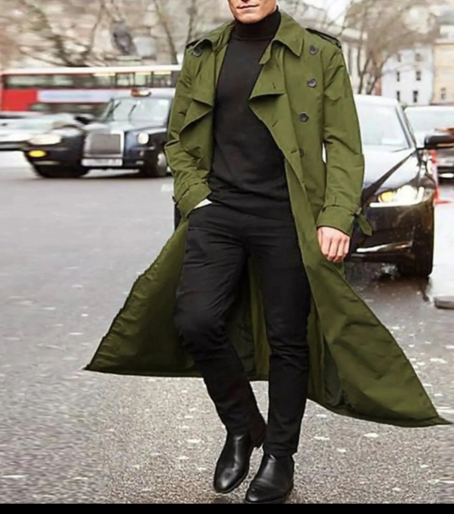 Trench coat décontracté et tendance pour hommes - Image 4