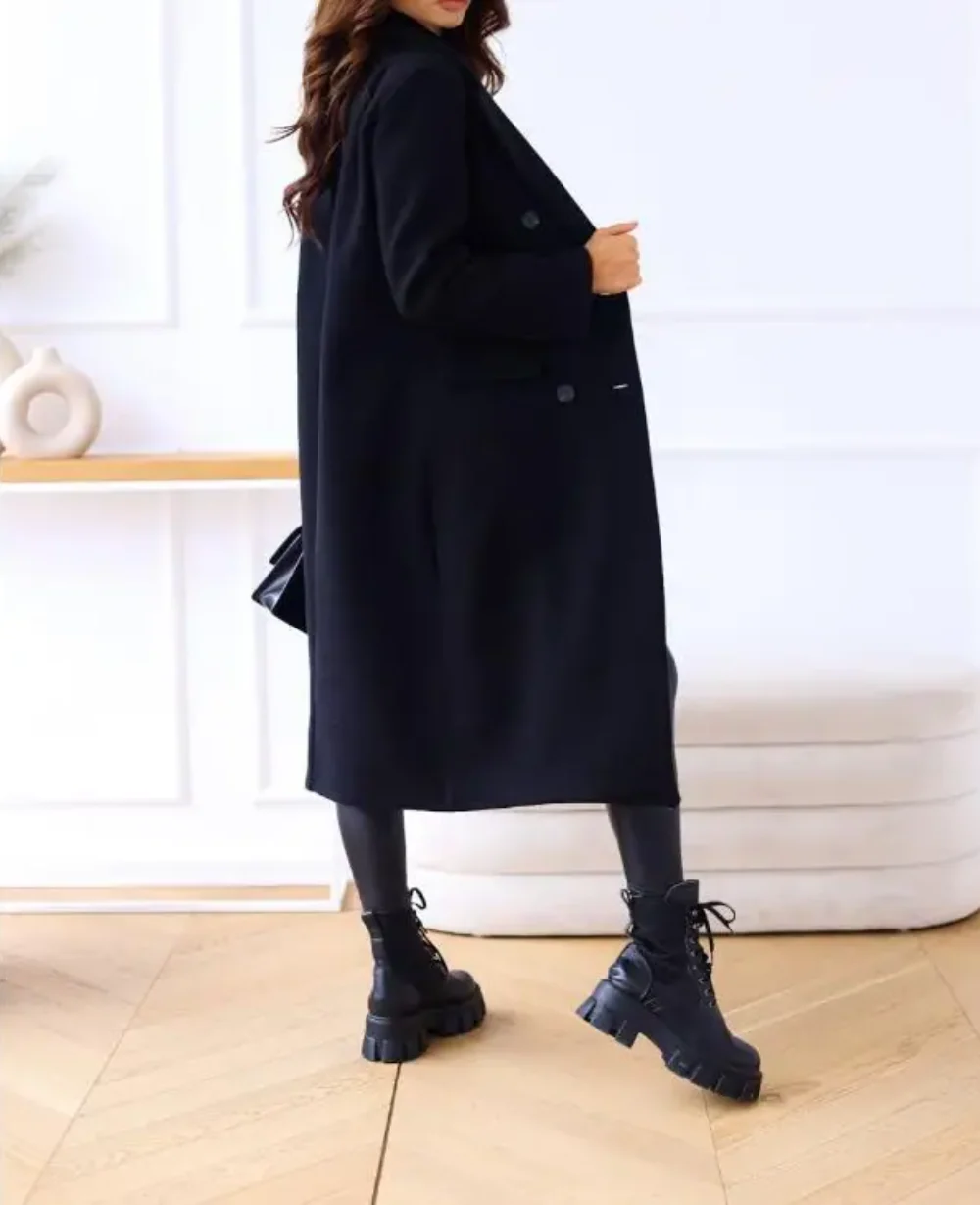 Trench-Coat Long Ajusté pour Femme – Confort Élégant Automne Hiver - Image 12