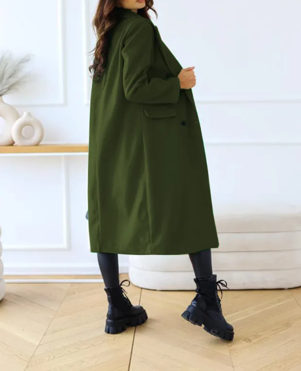 Trench-Coat Long Ajusté pour Femme – Confort Élégant Automne Hiver - Image 16