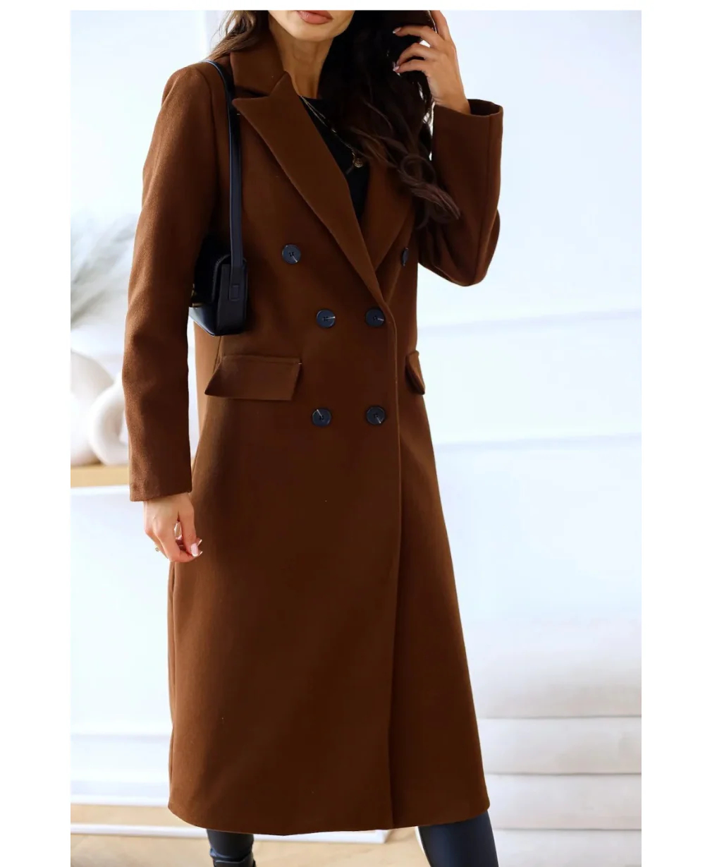 Trench-Coat Long Ajusté pour Femme – Confort Élégant Automne Hiver - Image 20