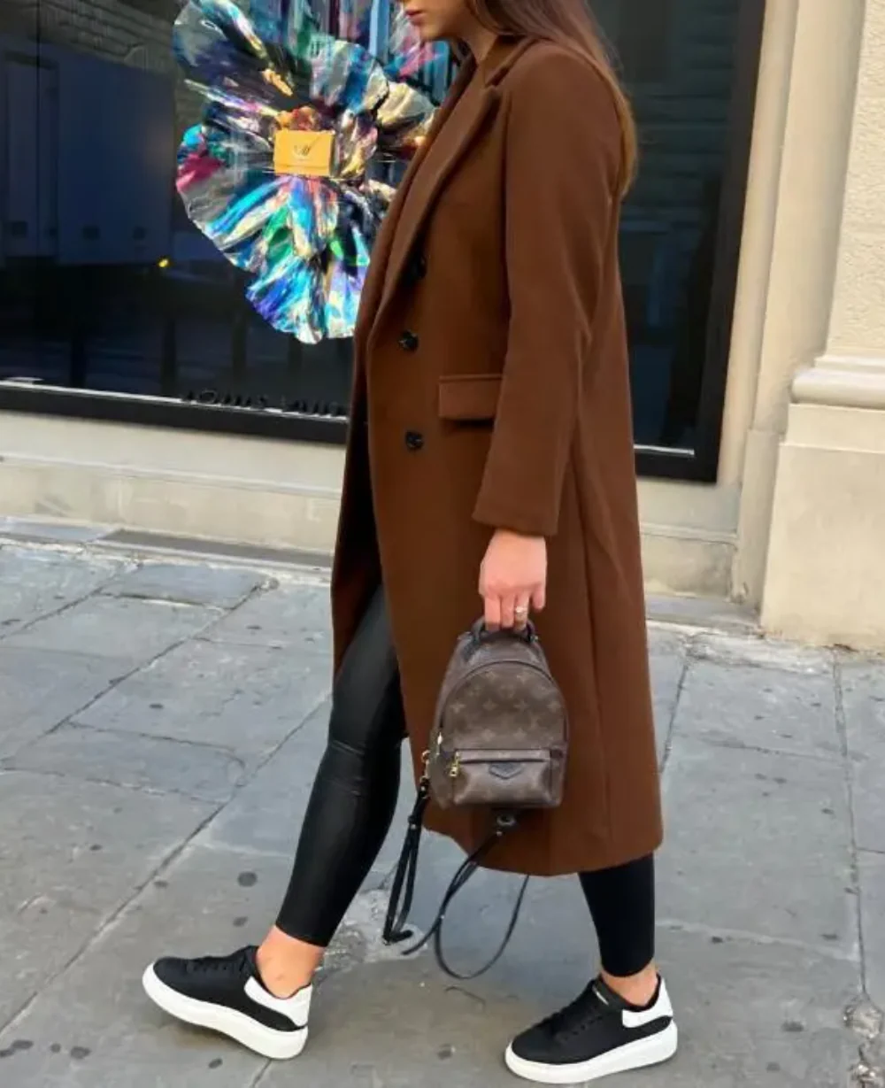 Trench-Coat Long Ajusté pour Femme – Confort Élégant Automne Hiver - Image 21