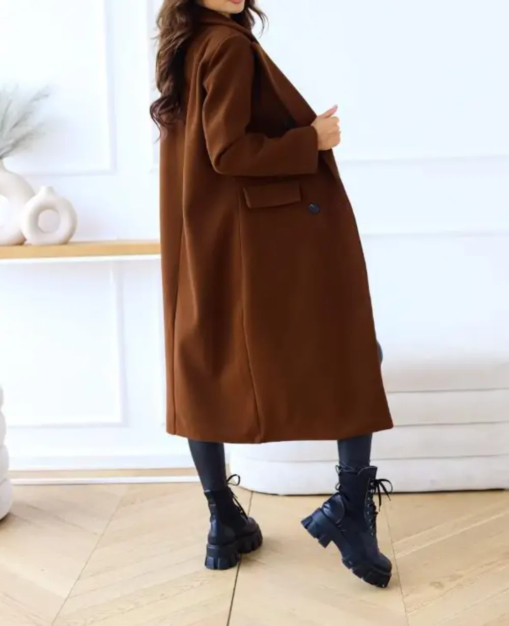 Trench-Coat Long Ajusté pour Femme – Confort Élégant Automne Hiver - Image 22