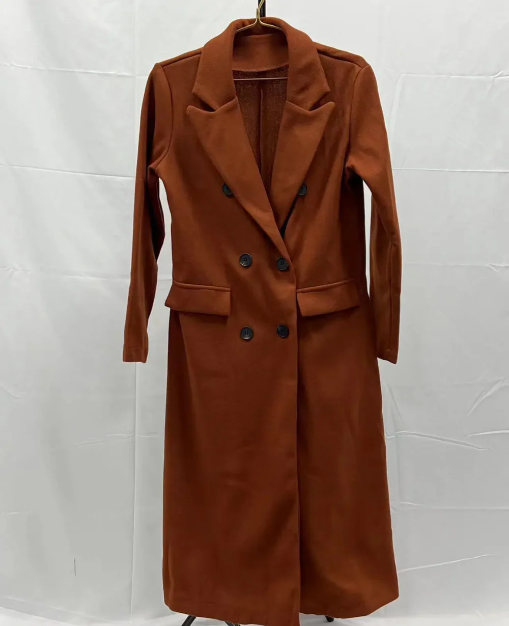 Trench-Coat Long Ajusté pour Femme – Confort Élégant Automne Hiver - Image 23