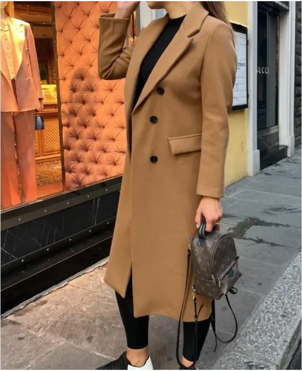 Trench-Coat Long Ajusté pour Femme – Confort Élégant Automne Hiver - Image 24