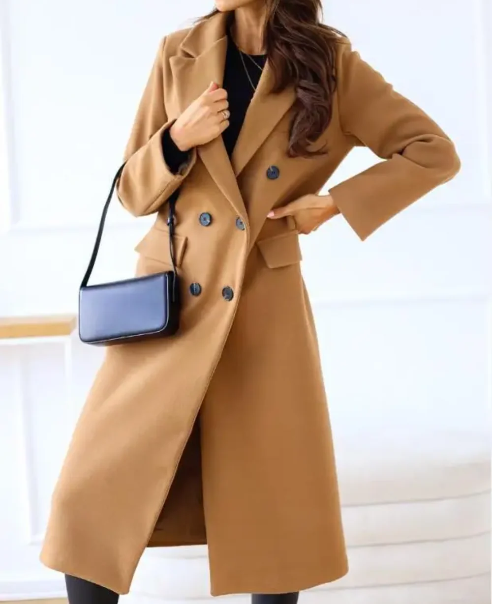 Trench-Coat Long Ajusté pour Femme – Confort Élégant Automne Hiver - Image 27