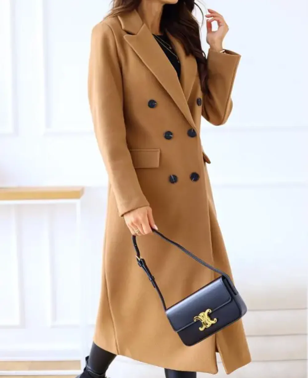 Trench-Coat Long Ajusté pour Femme – Confort Élégant Automne Hiver - Image 28