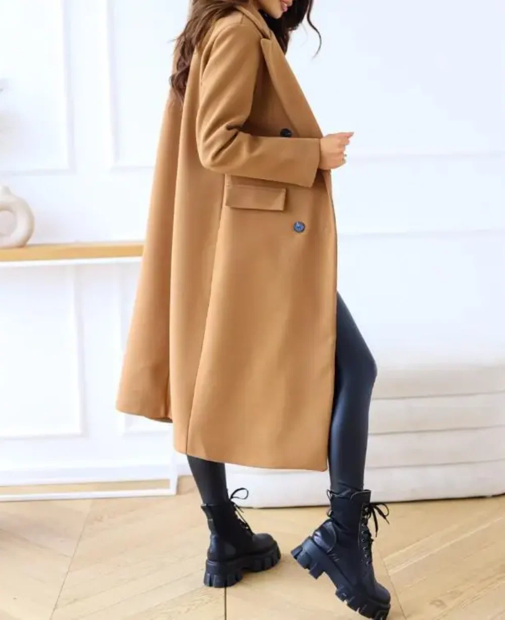 Trench-Coat Long Ajusté pour Femme – Confort Élégant Automne Hiver - Image 29