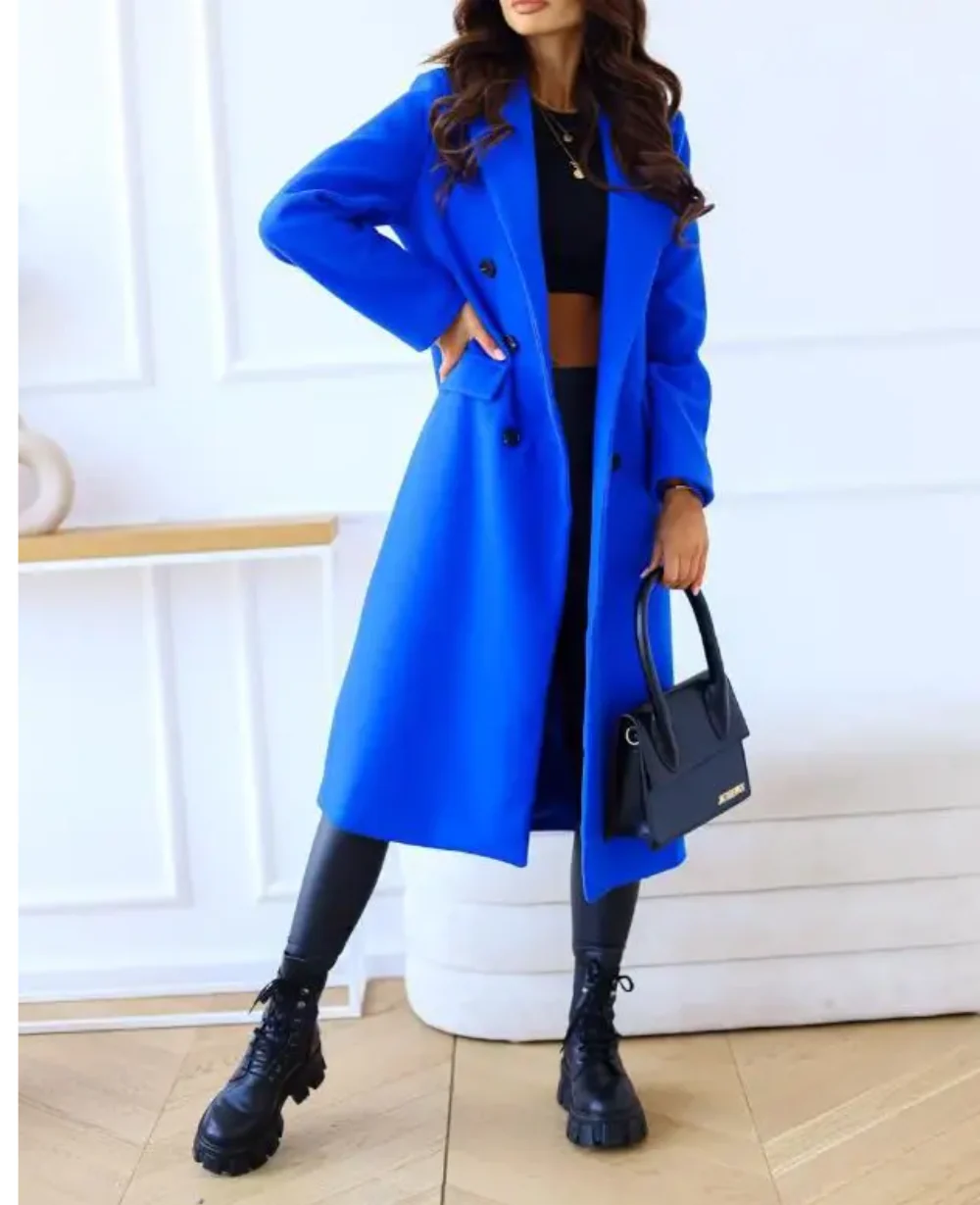 Trench-Coat Long Ajusté pour Femme – Confort Élégant Automne Hiver - Image 30