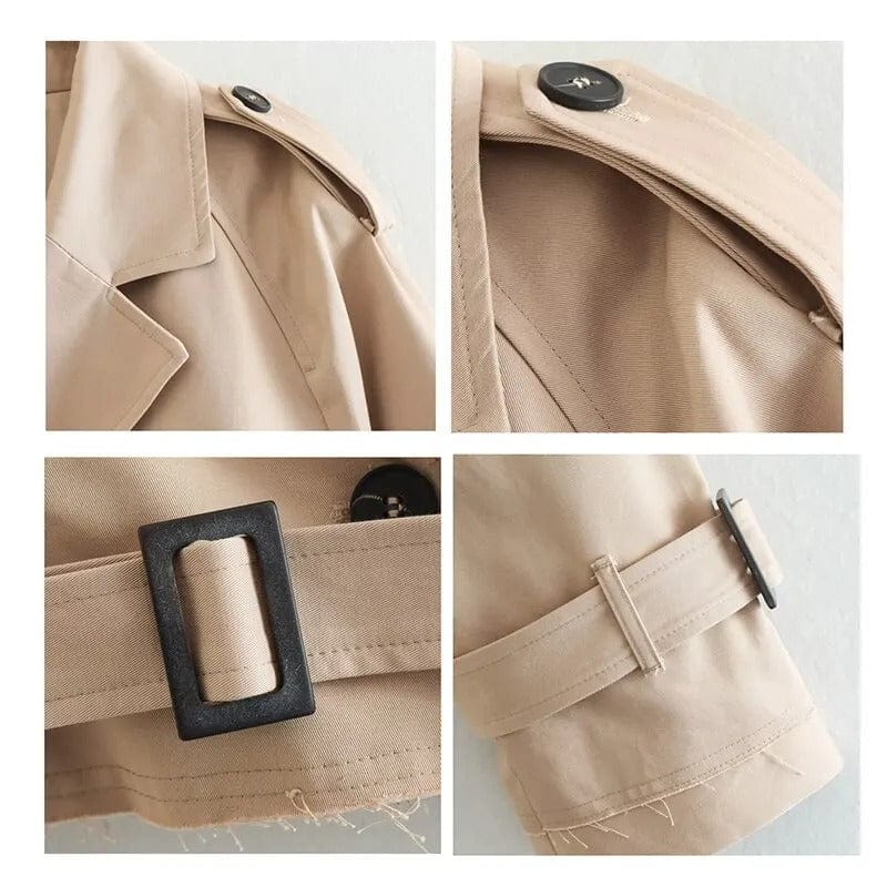 Trench Court Élégant Femme – Manteau Moderne et Court - Image 4