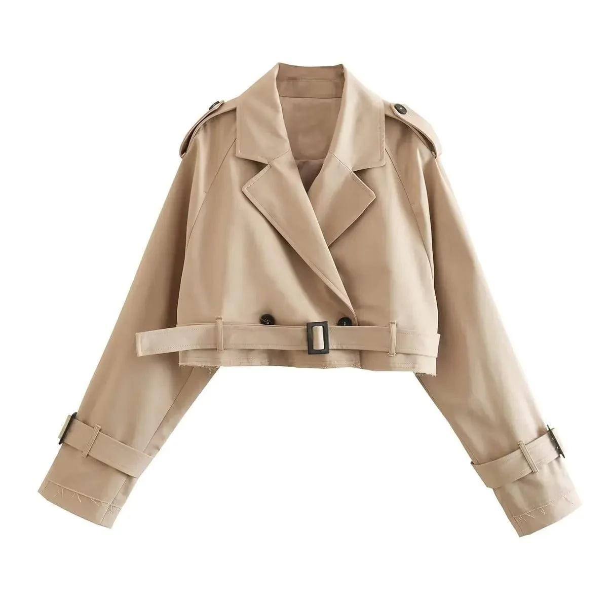 Trench Court Élégant Femme – Manteau Moderne et Court - Image 5