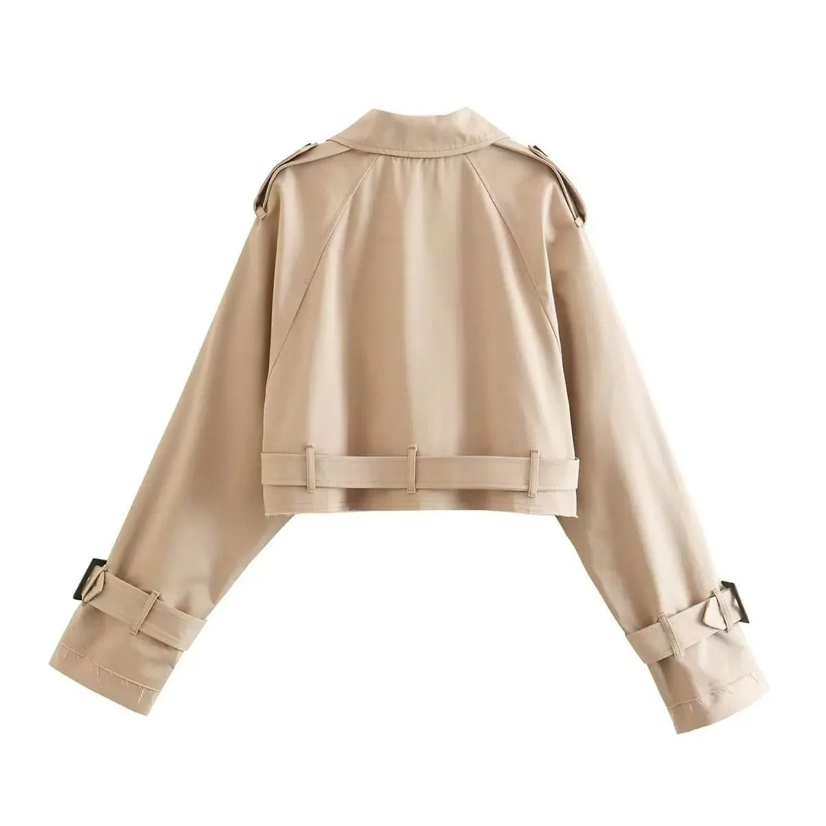 Trench Court Élégant Femme – Manteau Moderne et Court - Image 6