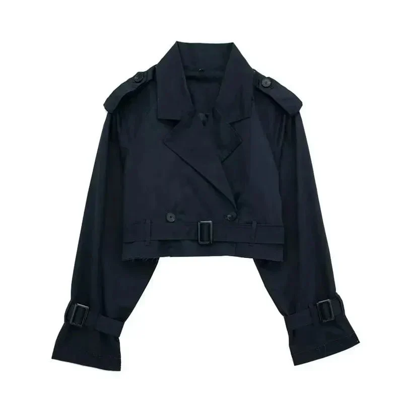 Trench Court Élégant Femme – Manteau Moderne et Court - Image 7
