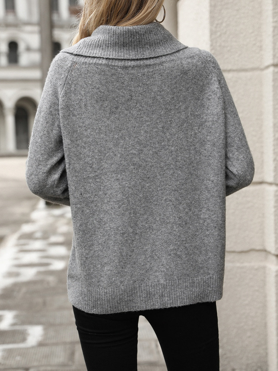 Tricot Convertible Élégant pour Femme – Pull Col Roulé ou Épaules Dénudées - Image 2