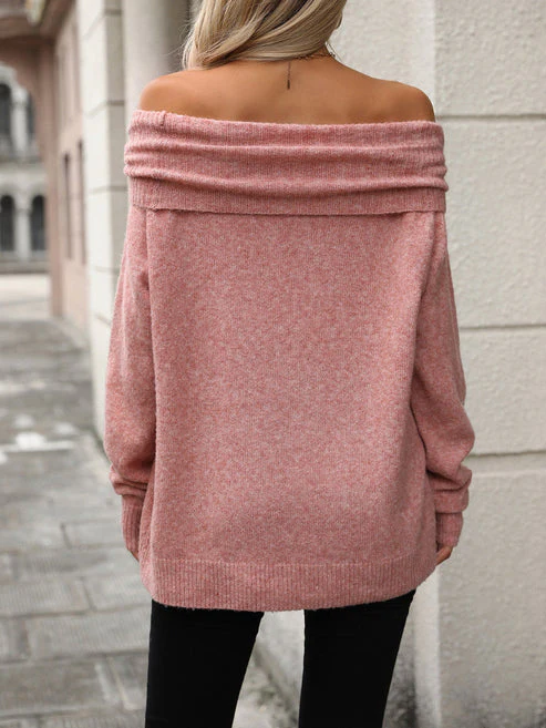 Tricot Convertible Élégant pour Femme – Pull Col Roulé ou Épaules Dénudées - Image 5