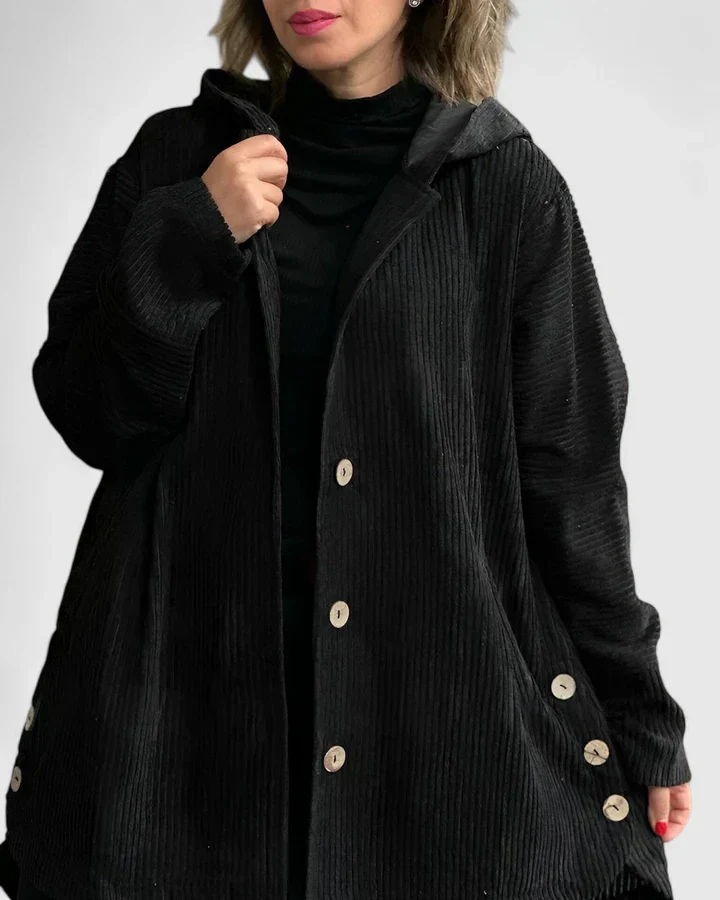 Veste à Capuche en Côtelé pour Femme – Manteau Décontracté Premium à Coupe Relax - Image 5