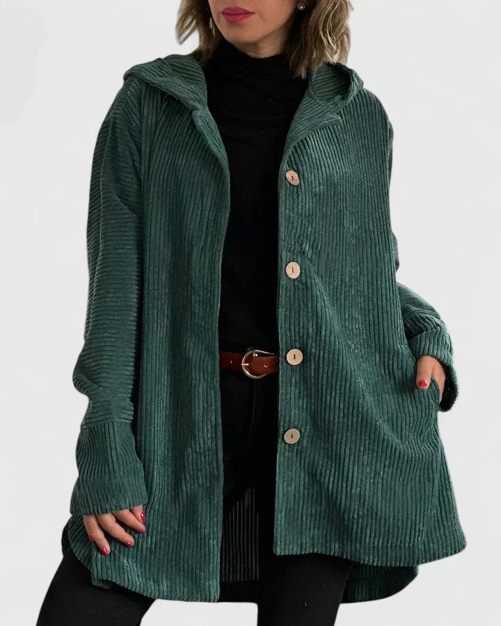 Veste à Capuche en Côtelé pour Femme – Manteau Décontracté Premium à Coupe Relax - Image 7