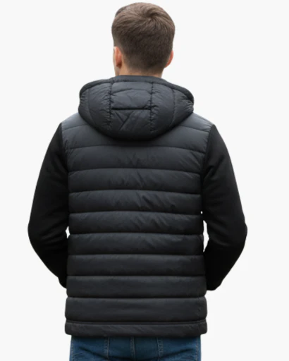 Veste à capuche matelassée pour homme – Style urbain et confort thermique - Image 4