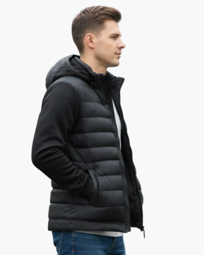 Veste à capuche matelassée pour homme – Style urbain et confort thermique - Image 5