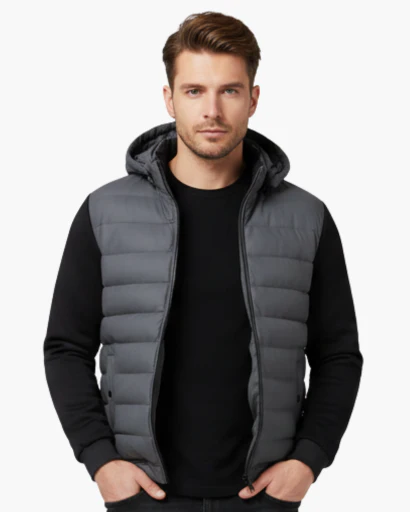 Veste à capuche matelassée pour homme – Style urbain et confort thermique - Image 8