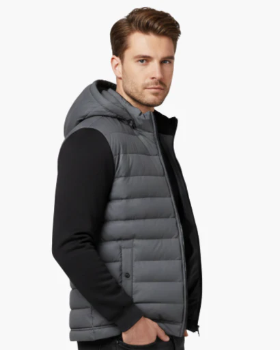 Veste à capuche matelassée pour homme – Style urbain et confort thermique - Image 9