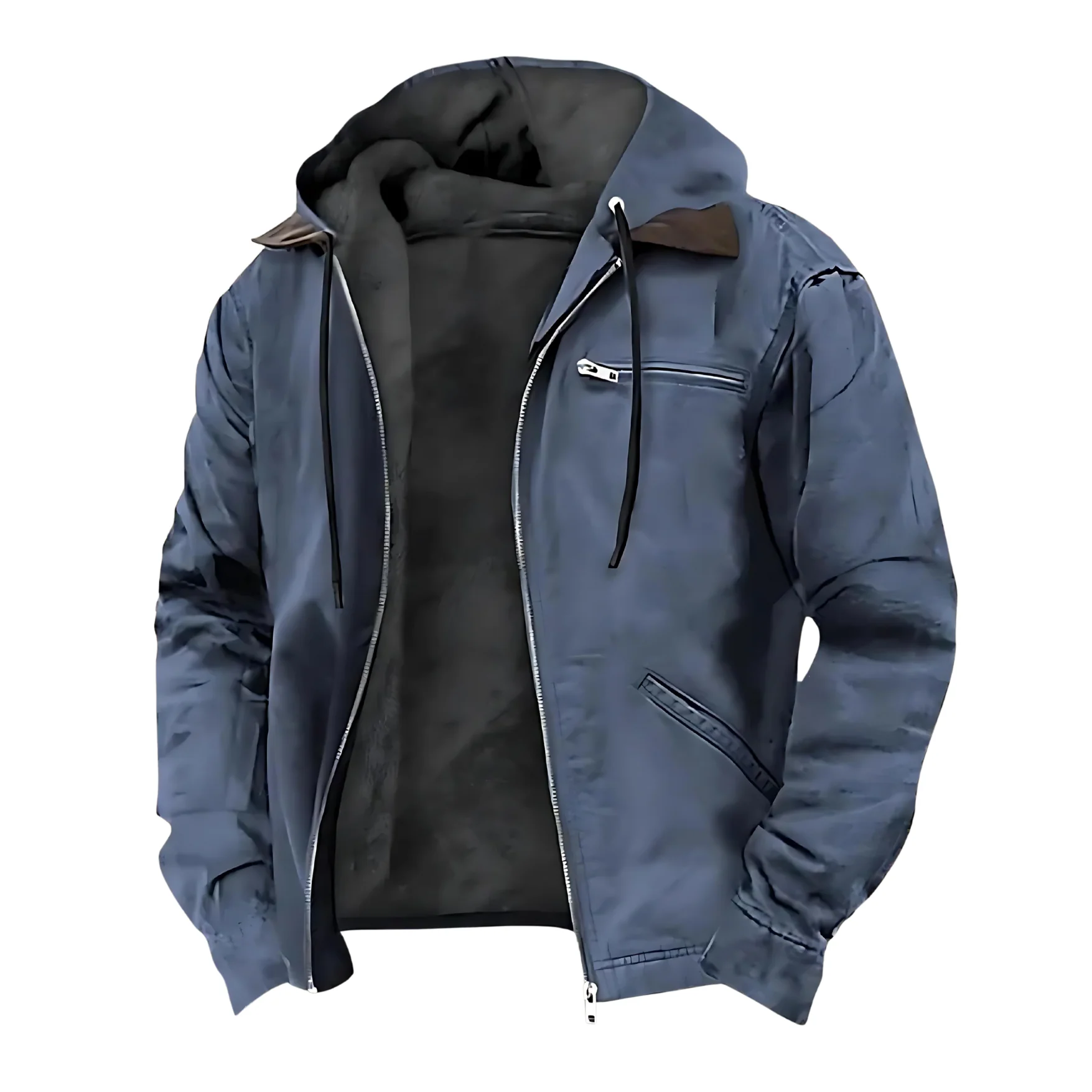 Veste Automne Homme Élégante Zippée avec Capuche – Couche Légère et Stylée - Image 2