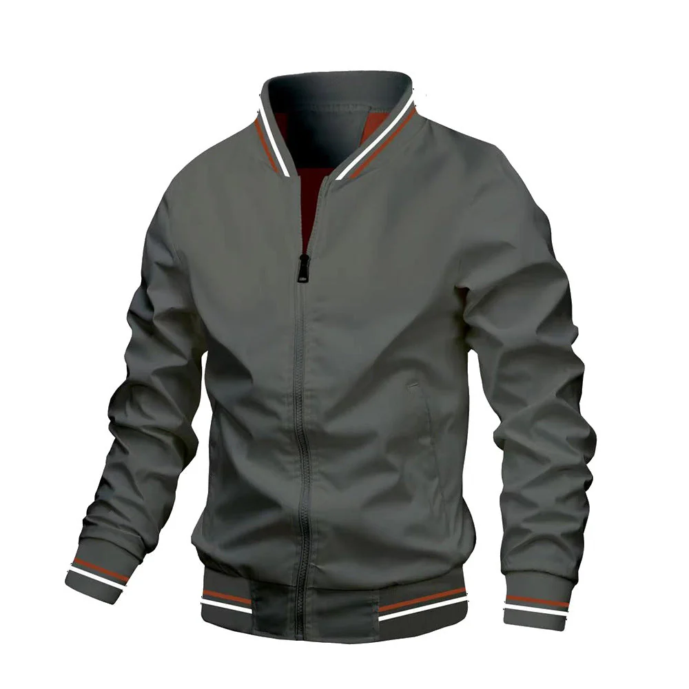Veste Bomber Légère Décontractée Homme – Col Montant Stylé - Image 10