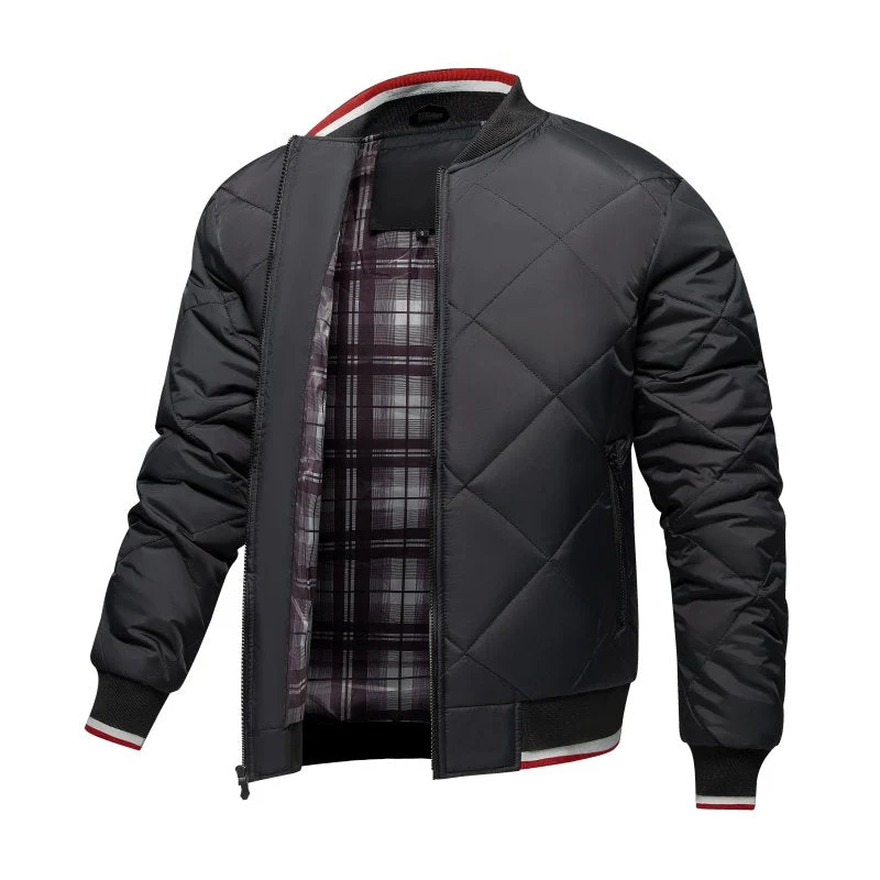 Veste Bomber Matelassée Géométrique pour Homme – Confort Élégant d’Extérieur - Image 12
