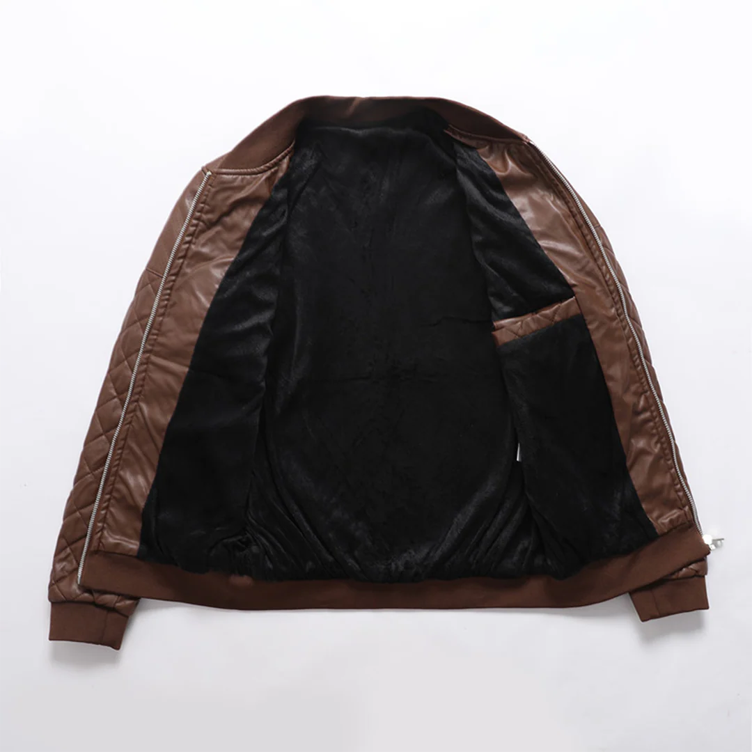 Veste Bomber Matelassée pour Homme en Similicuir – Outerwear Chaud et Stylé - Image 4
