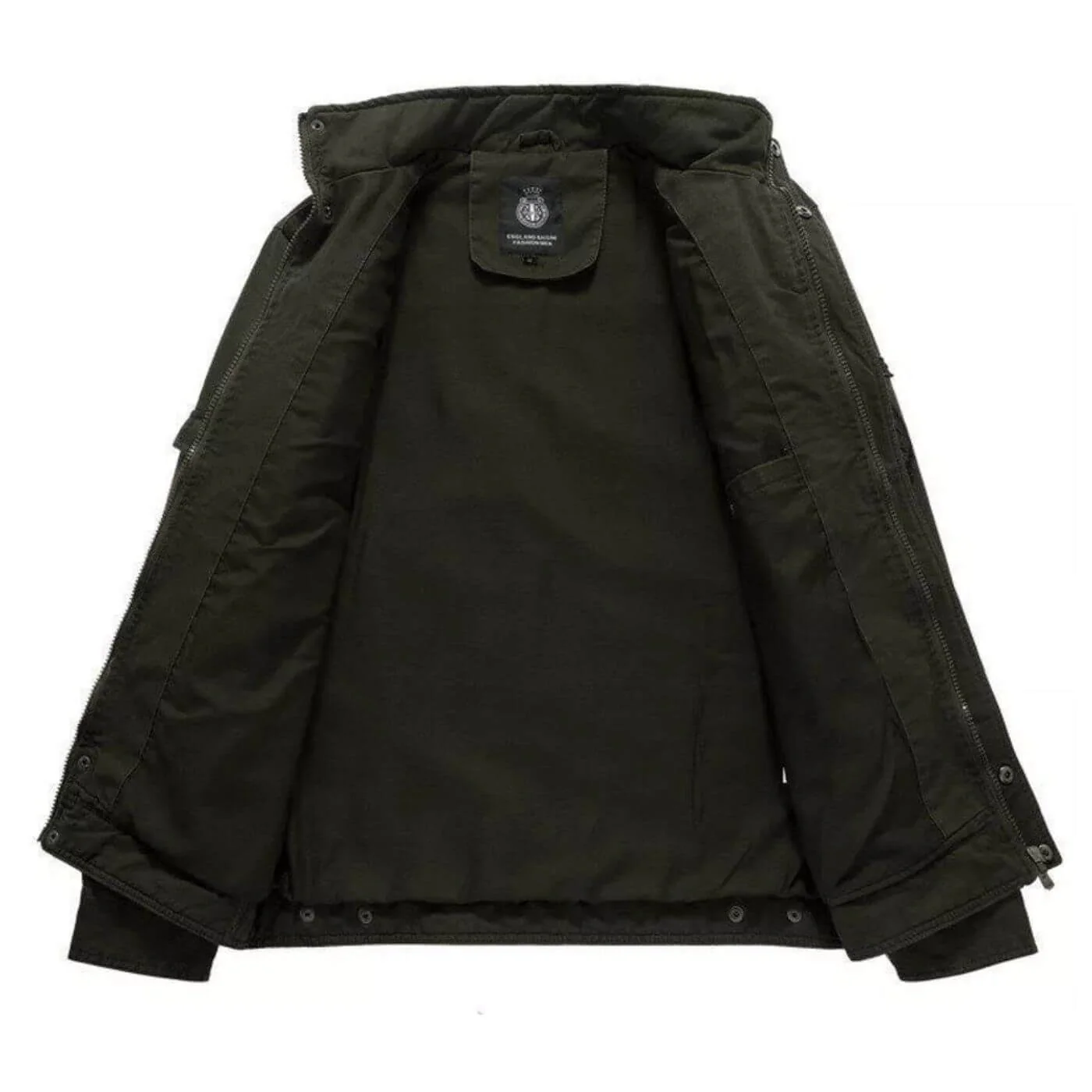 Veste Cargo Structurée Premium Homme – Veste Militaire à Col Montant en Coton - Image 4