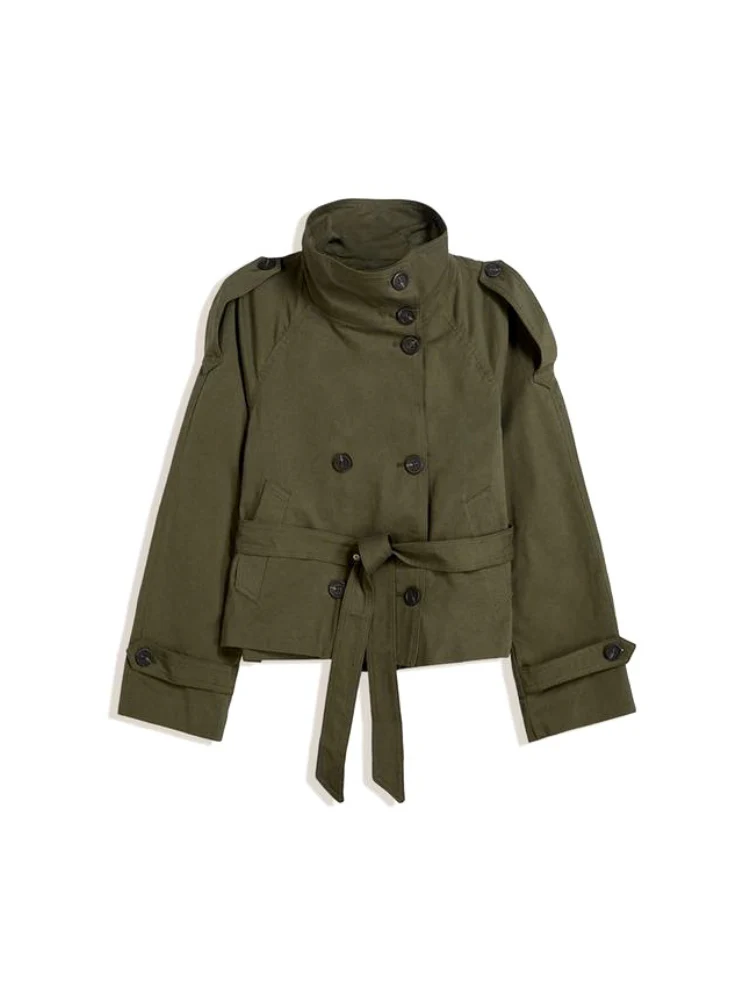 Veste courte femme ceinturee double boutonnage - Chic et structuree - Image 6