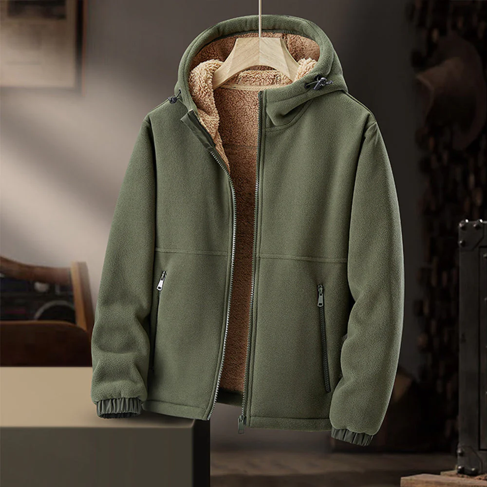 Veste d’Hiver en Polaire Premium pour Homme – Capuche et Poches à Fermeture Éclair - Image 6