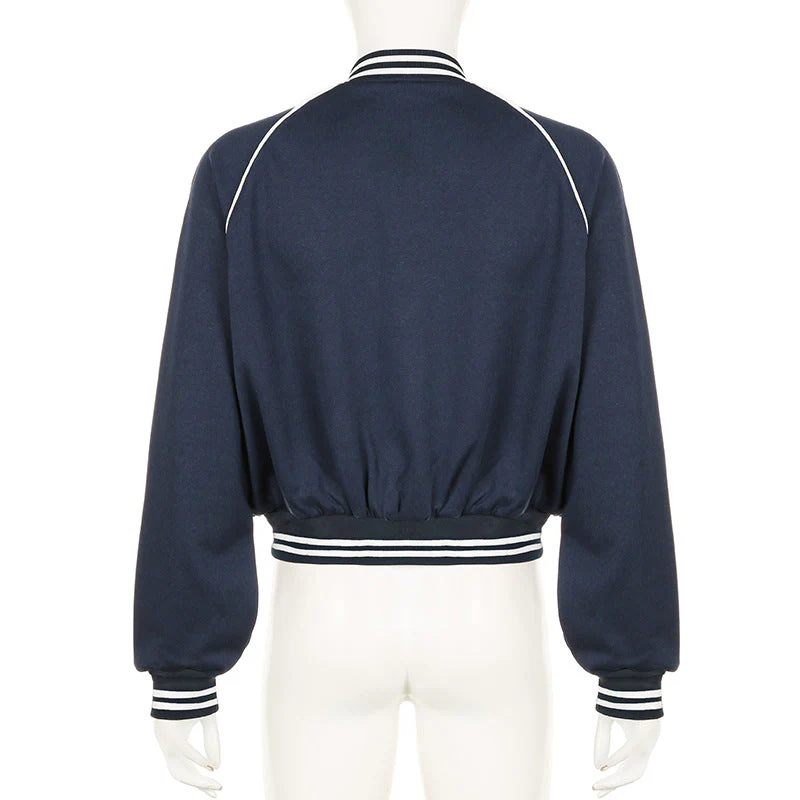 Veste de Baseball Patchwork Contrastée pour Femme | Idéale pour l’Automne et l’Hiver - Image 4