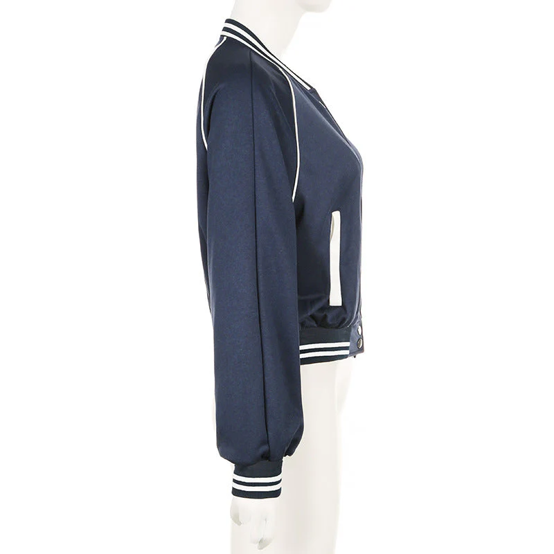 Veste de Baseball Patchwork Contrastée pour Femme | Idéale pour l’Automne et l’Hiver - Image 5