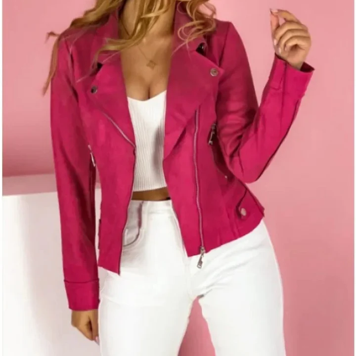 Veste Décontractée Chaude à Revers pour Femme – Manteau Court Stylé du Quotidien - Image 5