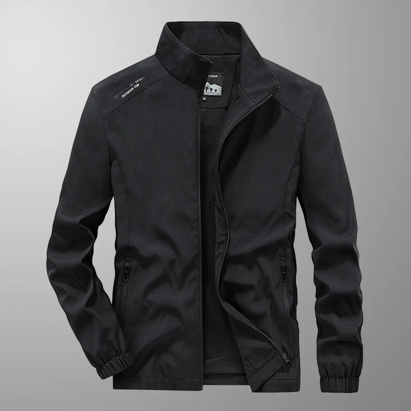 Veste Décontractée Large en Mélange de Coton pour Homme – Col Montant - Image 2
