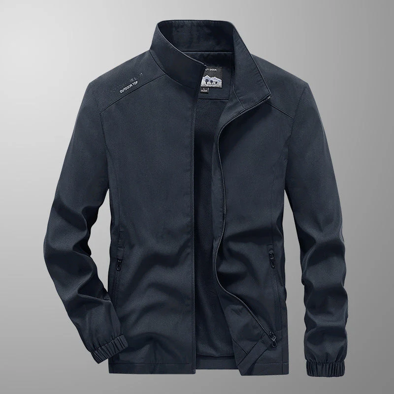 Veste Décontractée Large en Mélange de Coton pour Homme – Col Montant - Image 3