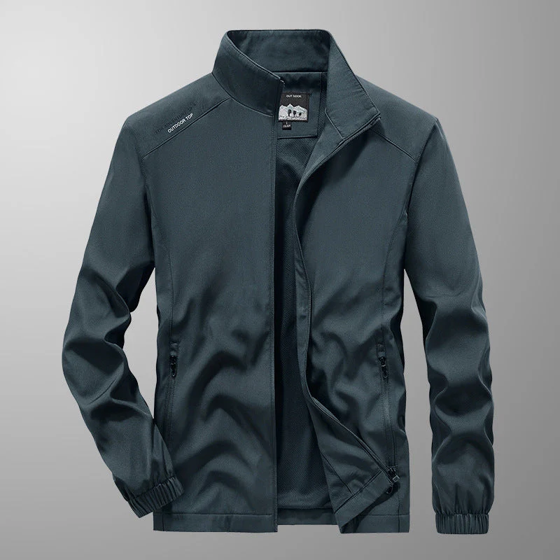 Veste Décontractée Large en Mélange de Coton pour Homme – Col Montant - Image 5