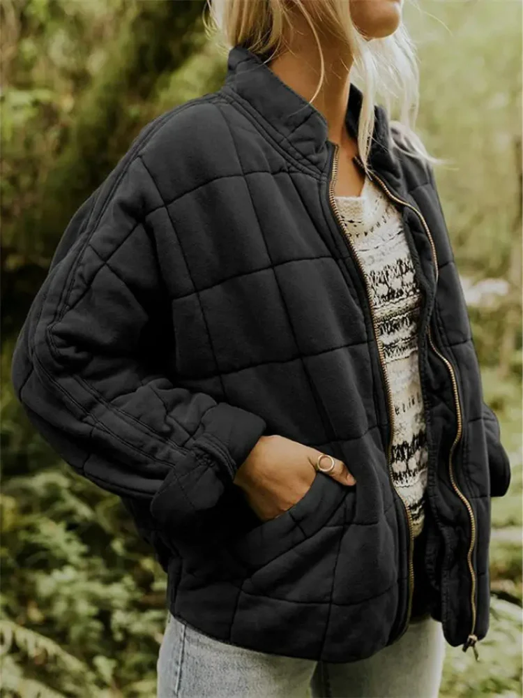 Veste Élégante Polyvalente Quiltée de Printemps Femmes - Confortable, Chaleureuse - Image 3
