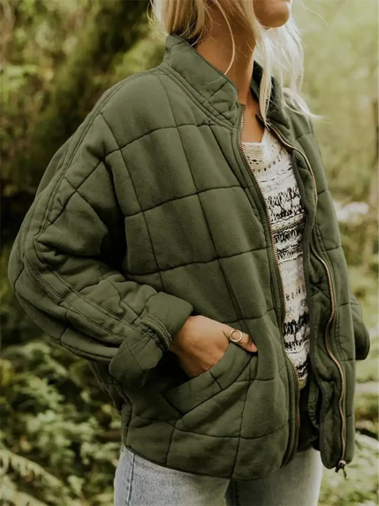 Veste Élégante Polyvalente Quiltée de Printemps Femmes - Confortable, Chaleureuse - Image 9